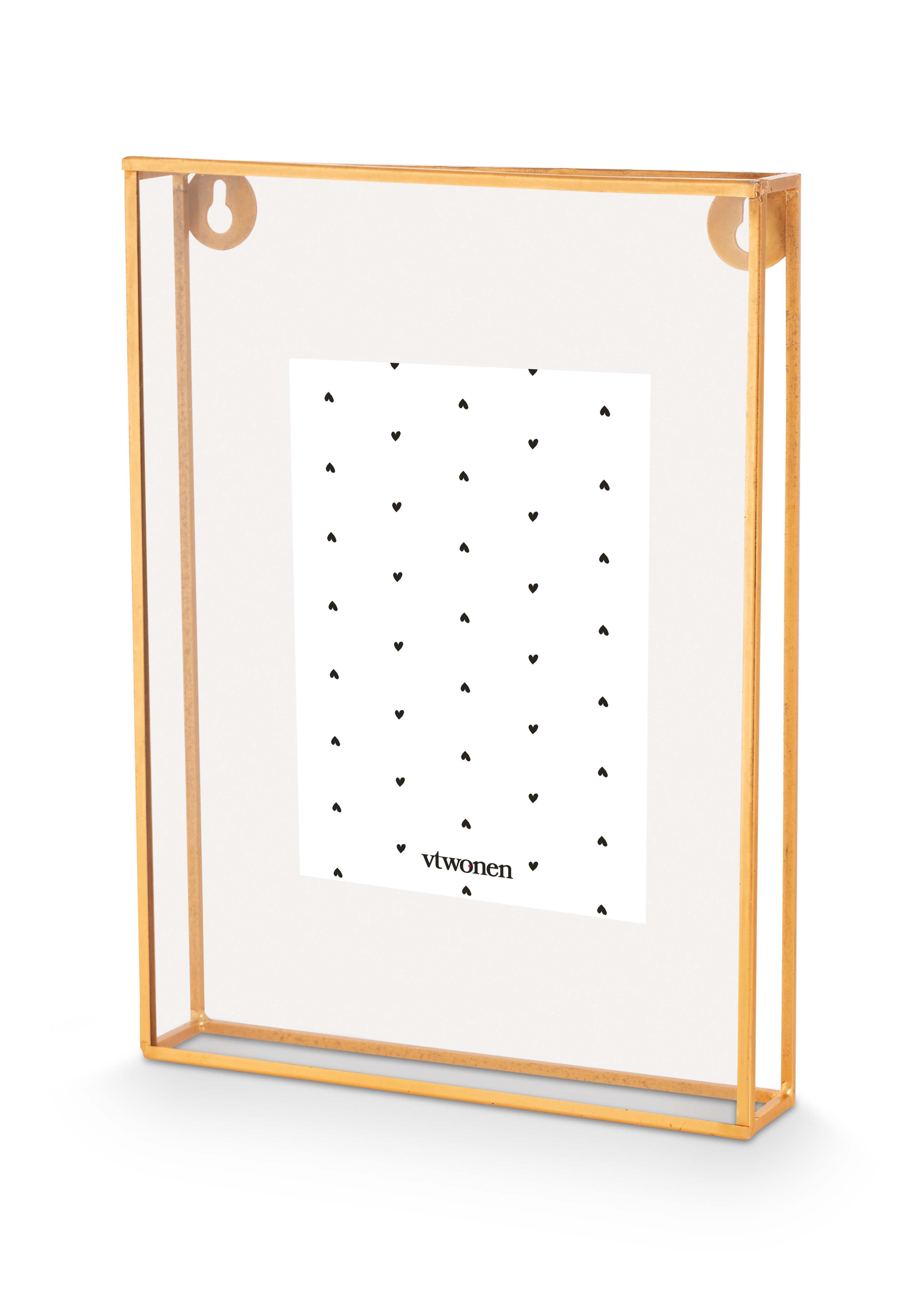 vtwonen Fotolijst - Goud - 20x28x3.5cm - Metaal - Glas