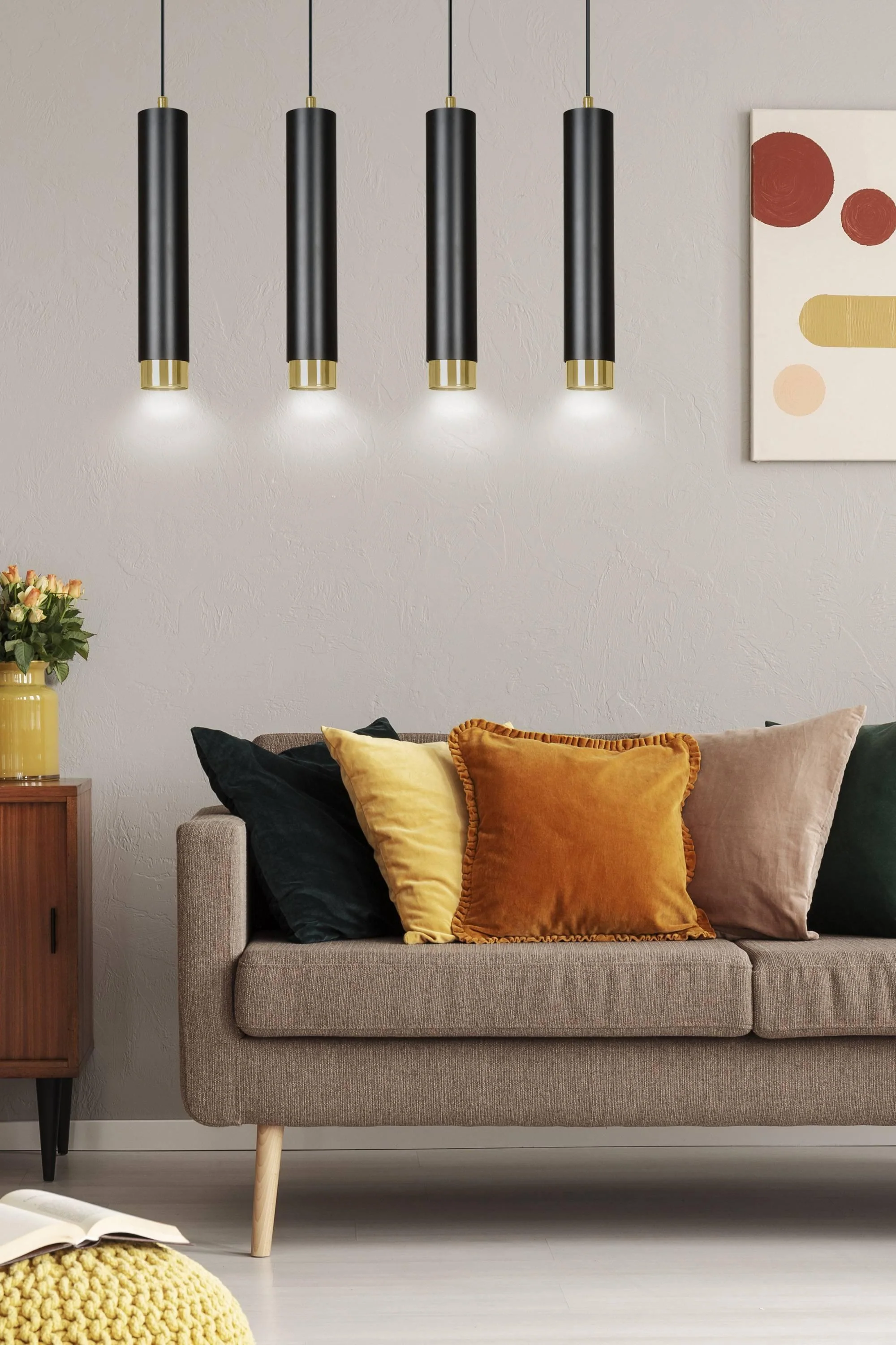 4-lichts hanglamp Kobe