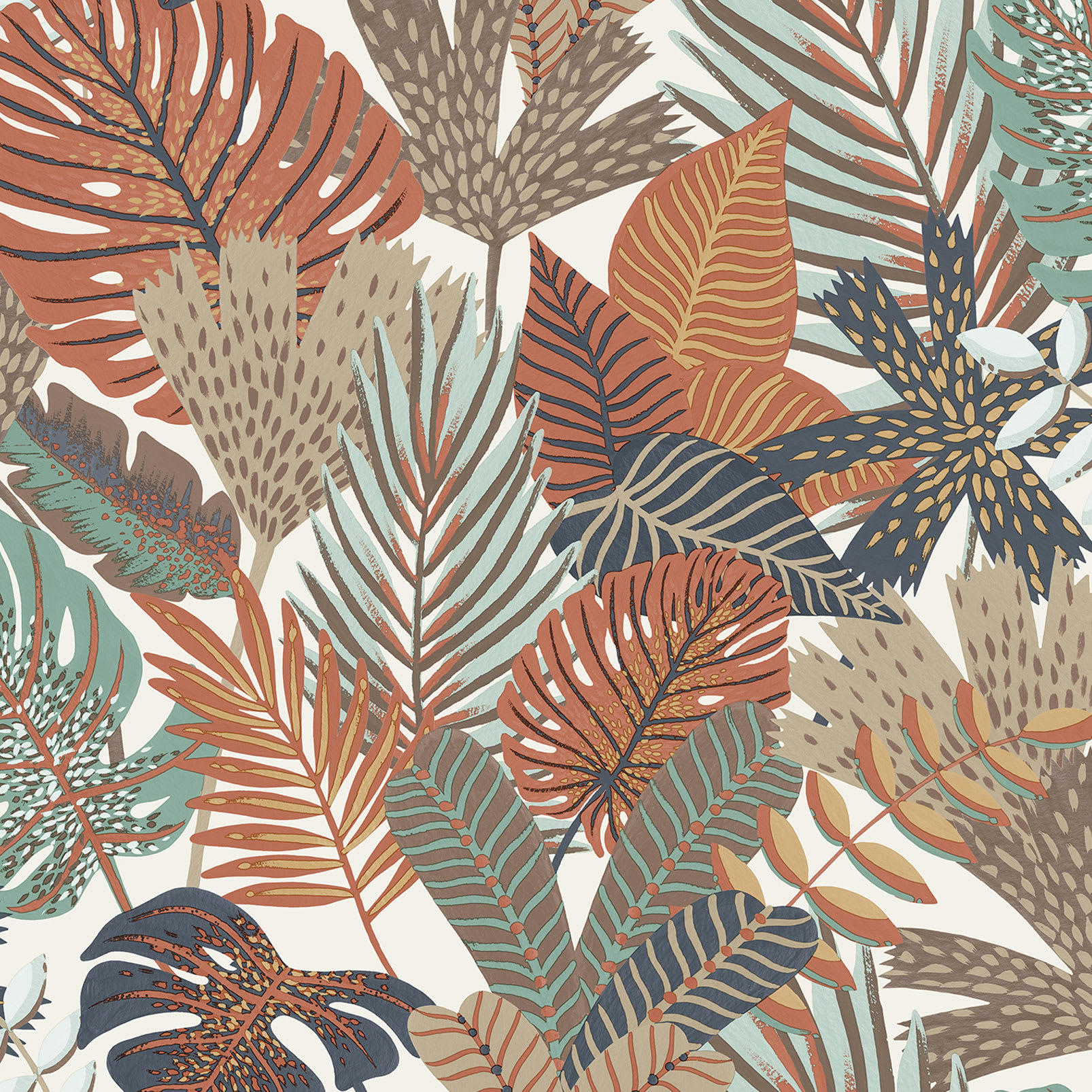 - Papier peint plante Monstera cuivrée 0,53x10 mètrescm