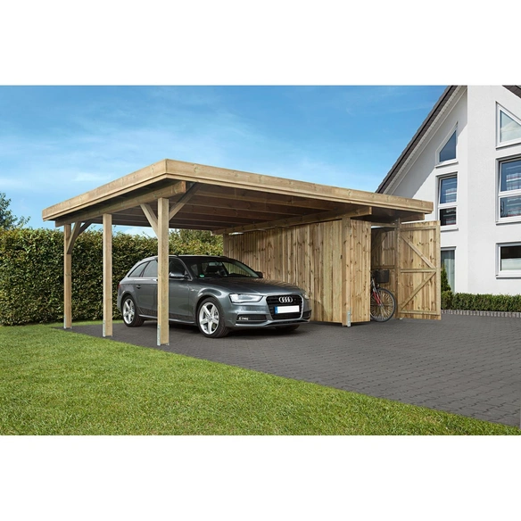 Geräteraum »Hamburg 1«, für Doppelcarport Hamburg 1, braun