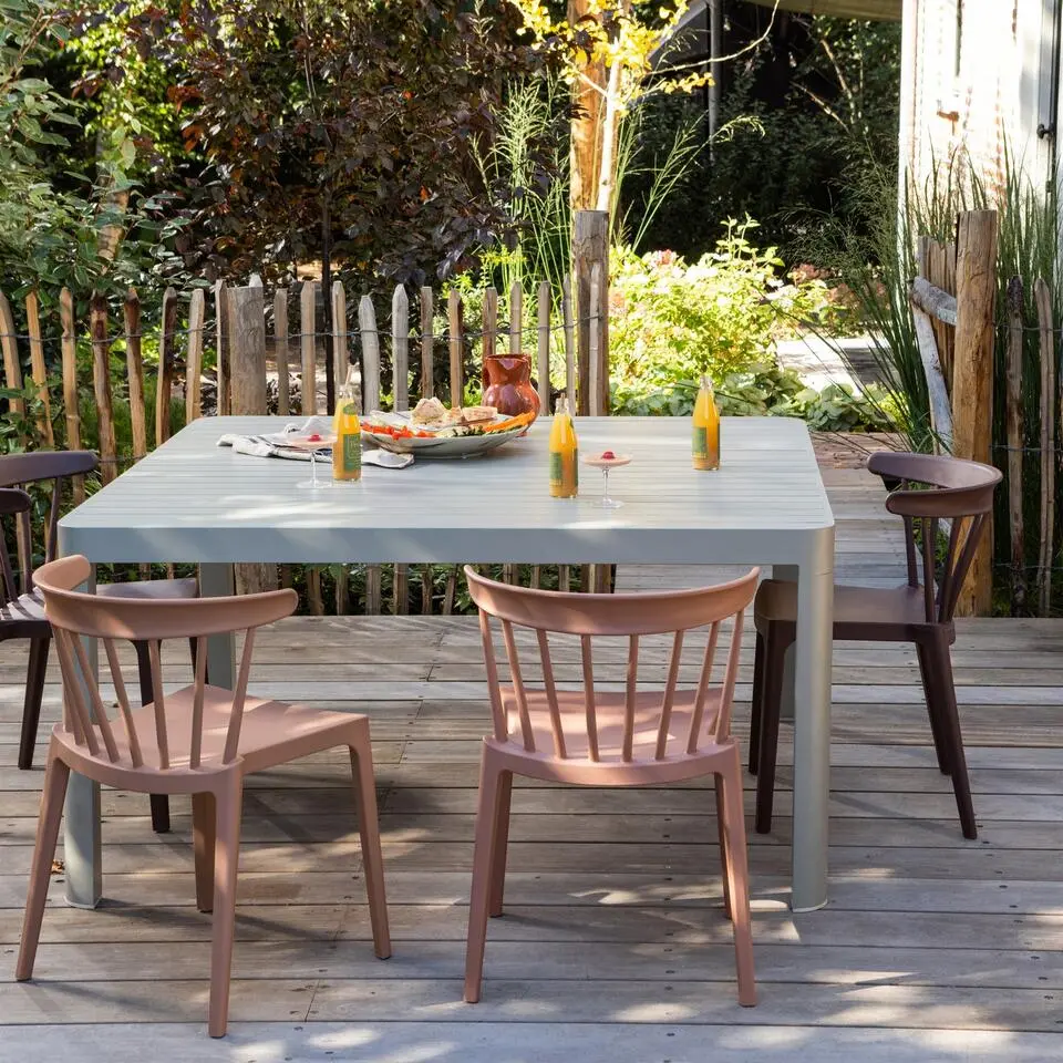 WOOOD Bliss Tuinstoelen - Kunststof - Zalm Roze - 75x52x53 - Set van 2