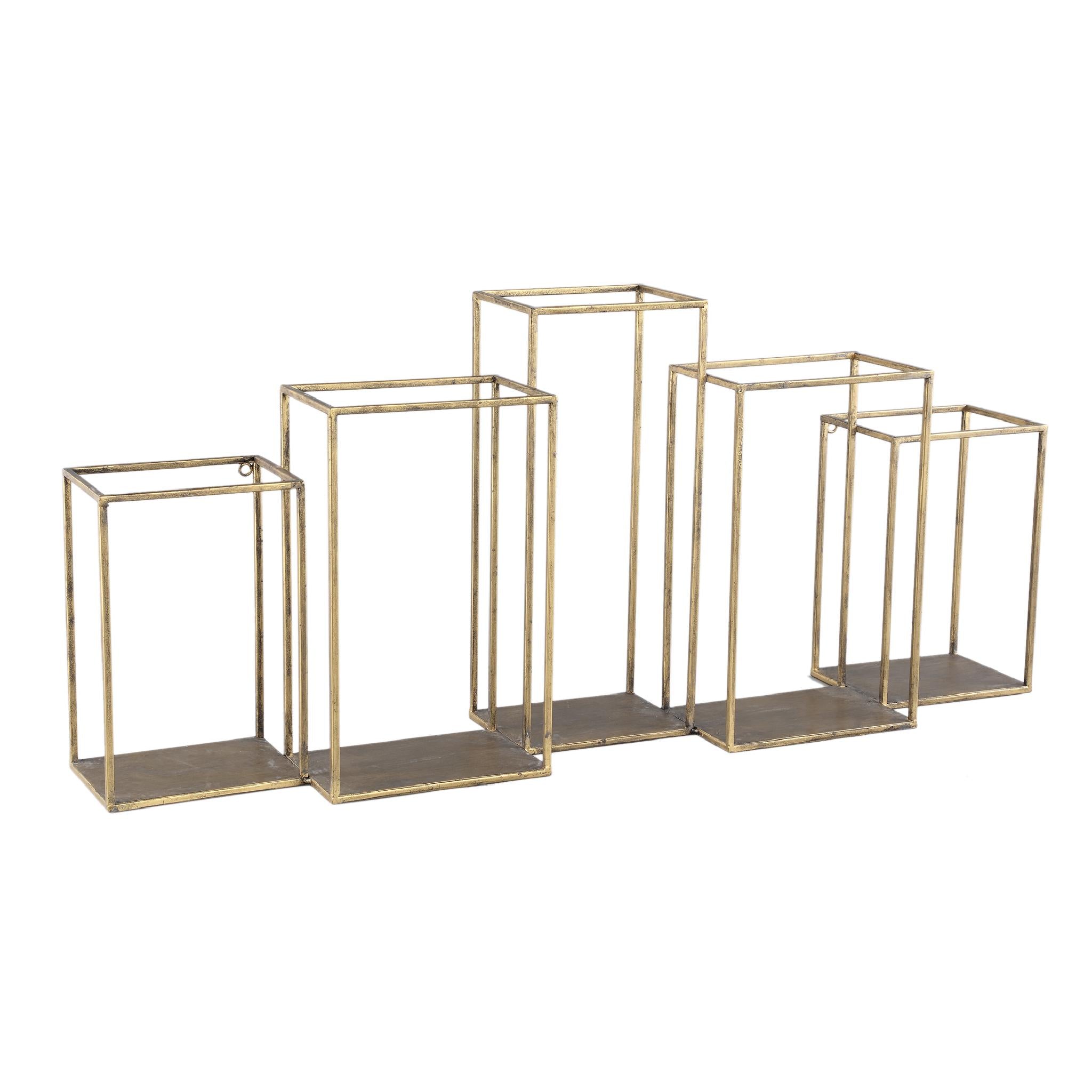PTMD Wandrek Rumpa - 93x19x41 cm - Ijzer - Goud