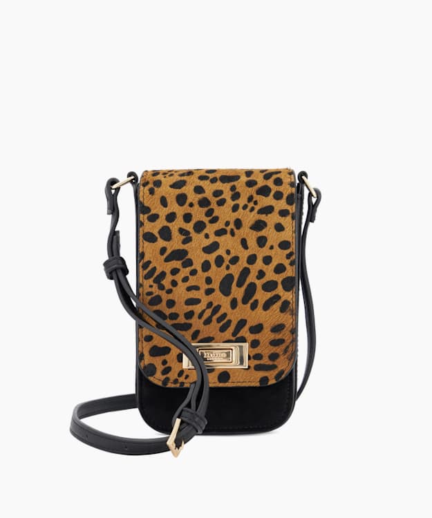 Dinkydiscreet Black - Leopard-Print Cross-Body Bag
