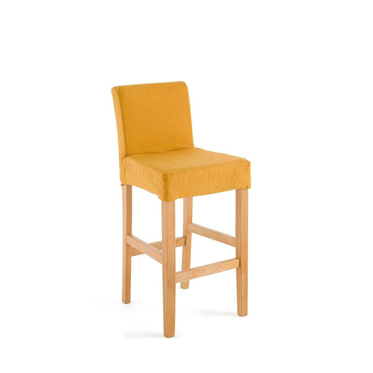 Housse de chaise de bar en lin lavé, Domme