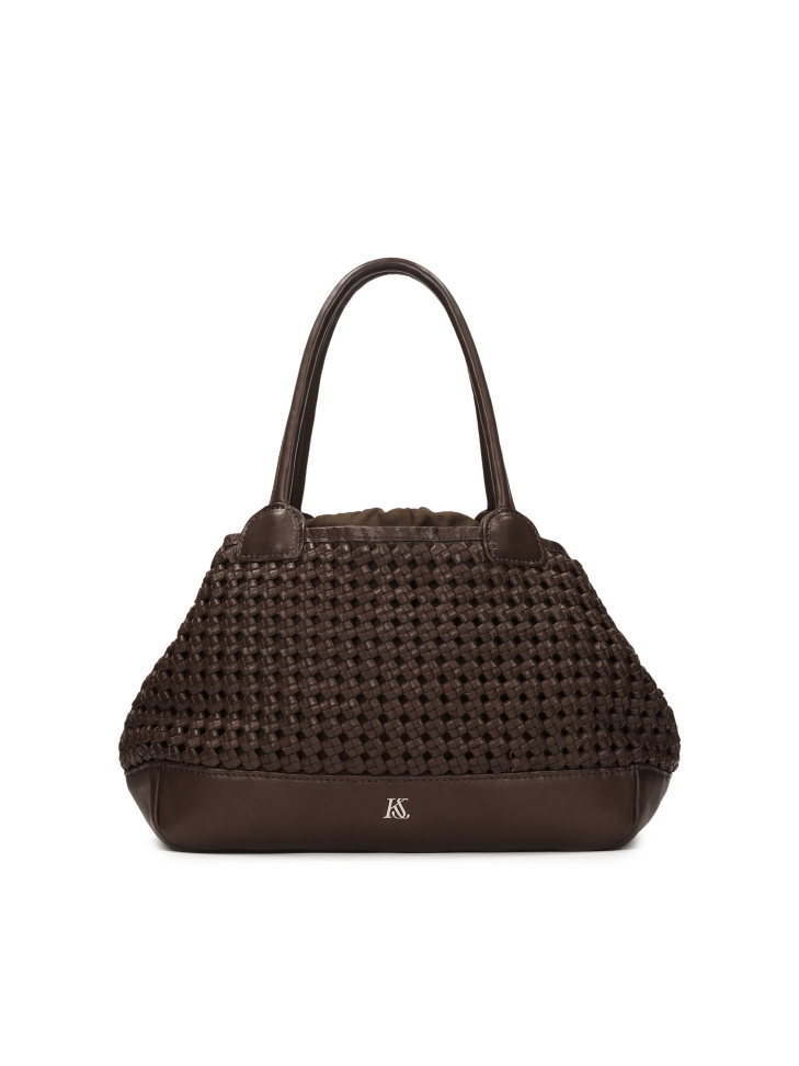Handbag in a braided pattern with a loose fit