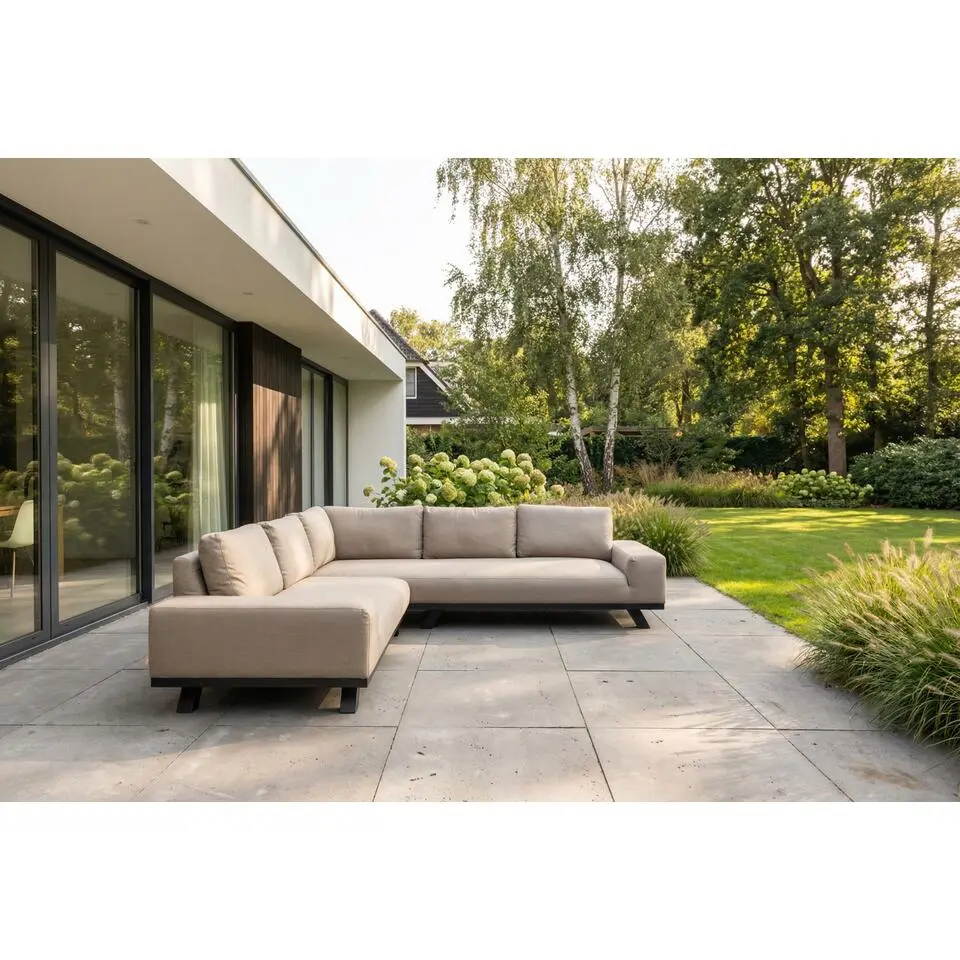 Barcelona hoekbank sunbrella loungeset - Taupe