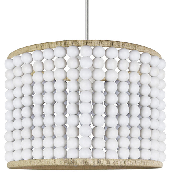 Lampa wisząca biało-brązowa RIBE1xE27x20W wym: 120x20x30 cm Polux
