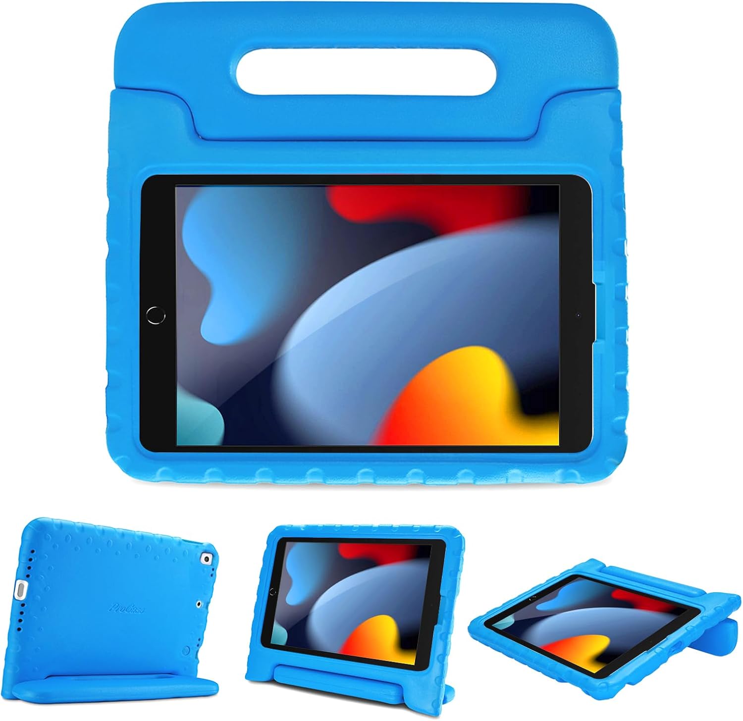 ProCase Kids Case for iPad 9th Generation/iPad 8/iPad 7, iPad 10.2 Case 2021 2020 2019/iPad Air 10.5/iPad Pro 10.5 Kids Case, Shockproof Lightweight Case with Convertible Handle -Blue | 2021, 2020, 2019, Shockproof, Blue