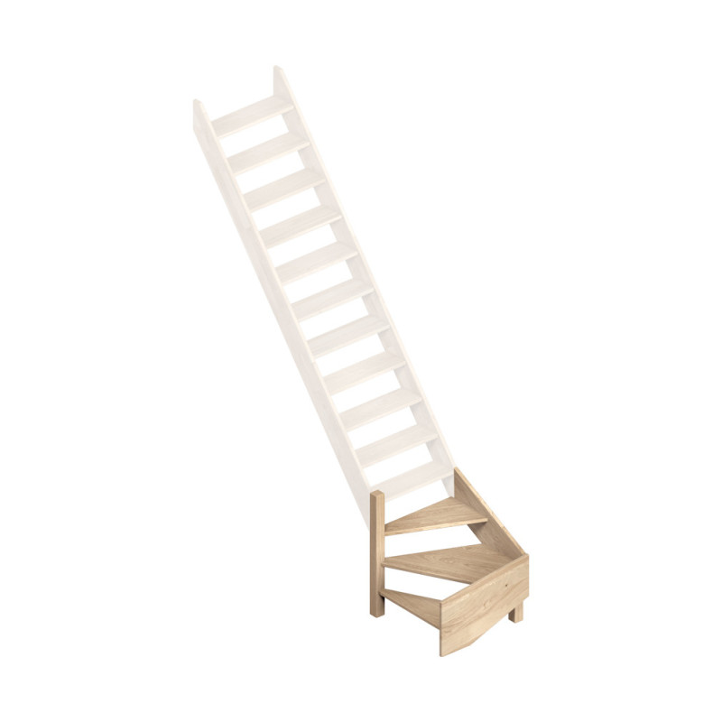 1/4 tournant gauche pour escalier de meunier Ardennes SOGEM