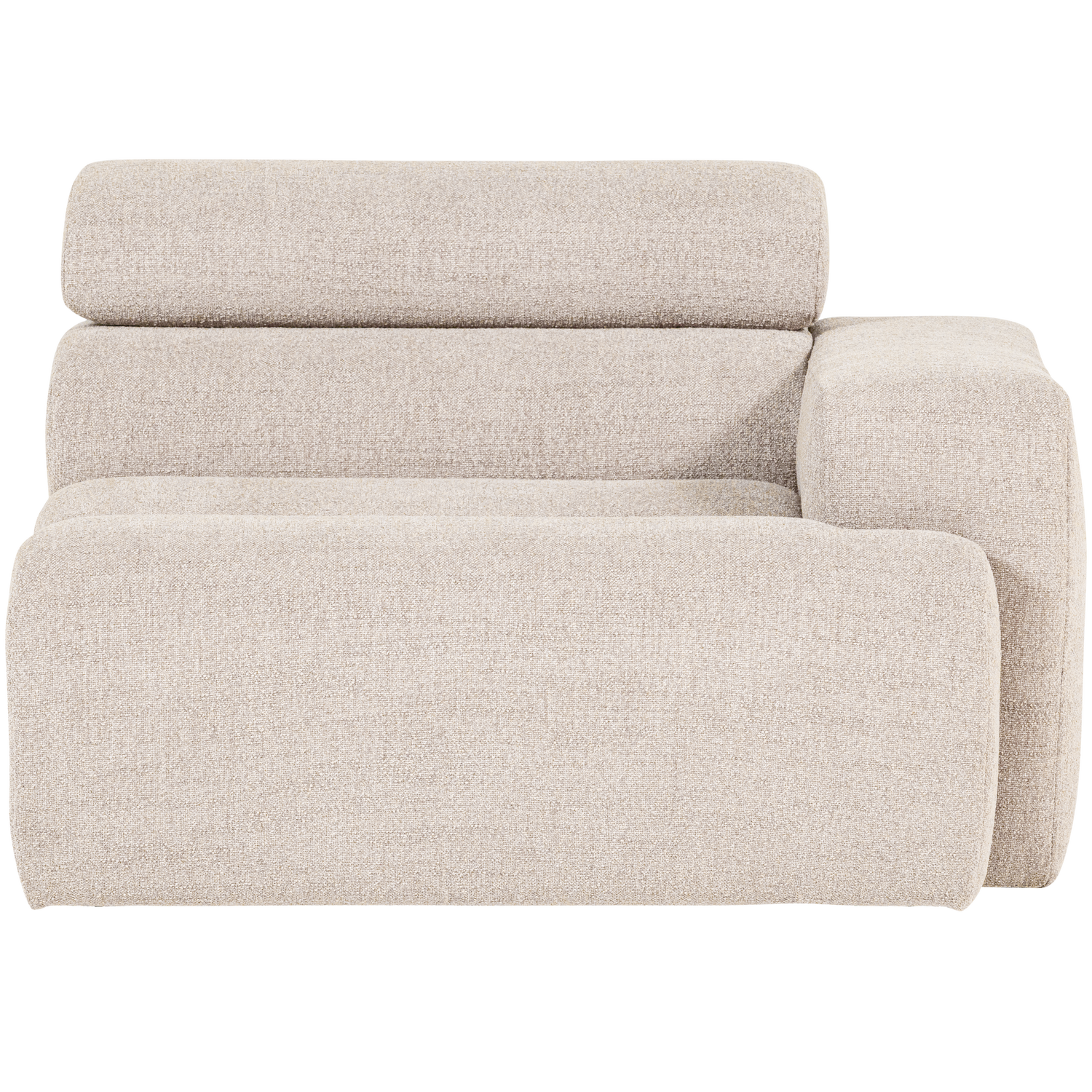 WOOOD 1-zits element bank arm rechts Novi - Polyester - Naturel - 86x109x113