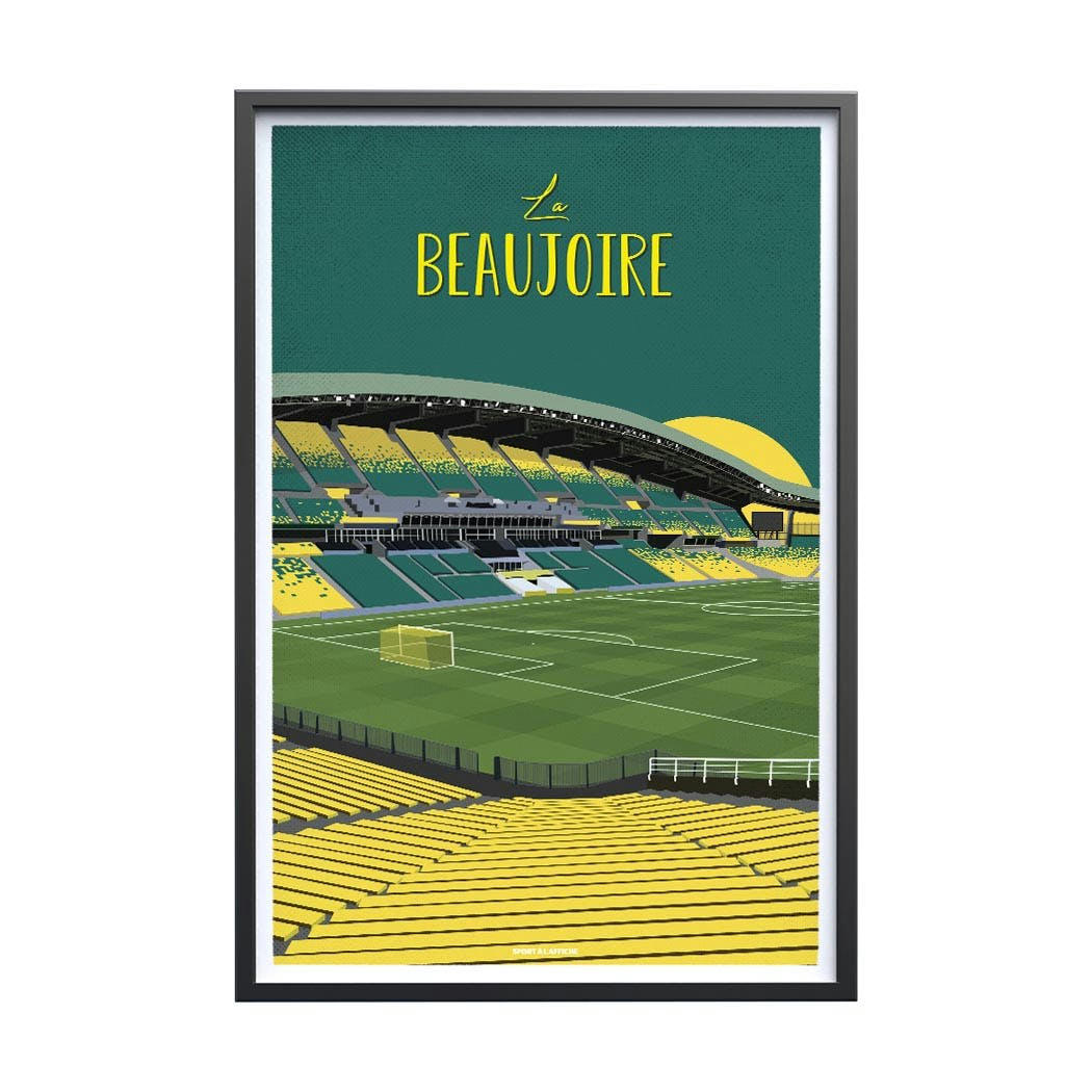 FOOTBALL - Affiche Foot - FC Nantes - Stade de la Beaujoire 40x60 cm