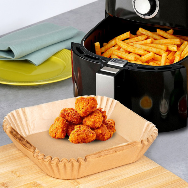 Wkład do frytkownicy Air Fryer papierowy kwadratowy 19x19 cm 50 szt.