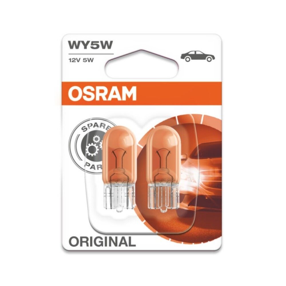 BILLAMPE OSRAM BLINKLYS 12V WY5W 2-PAKNING