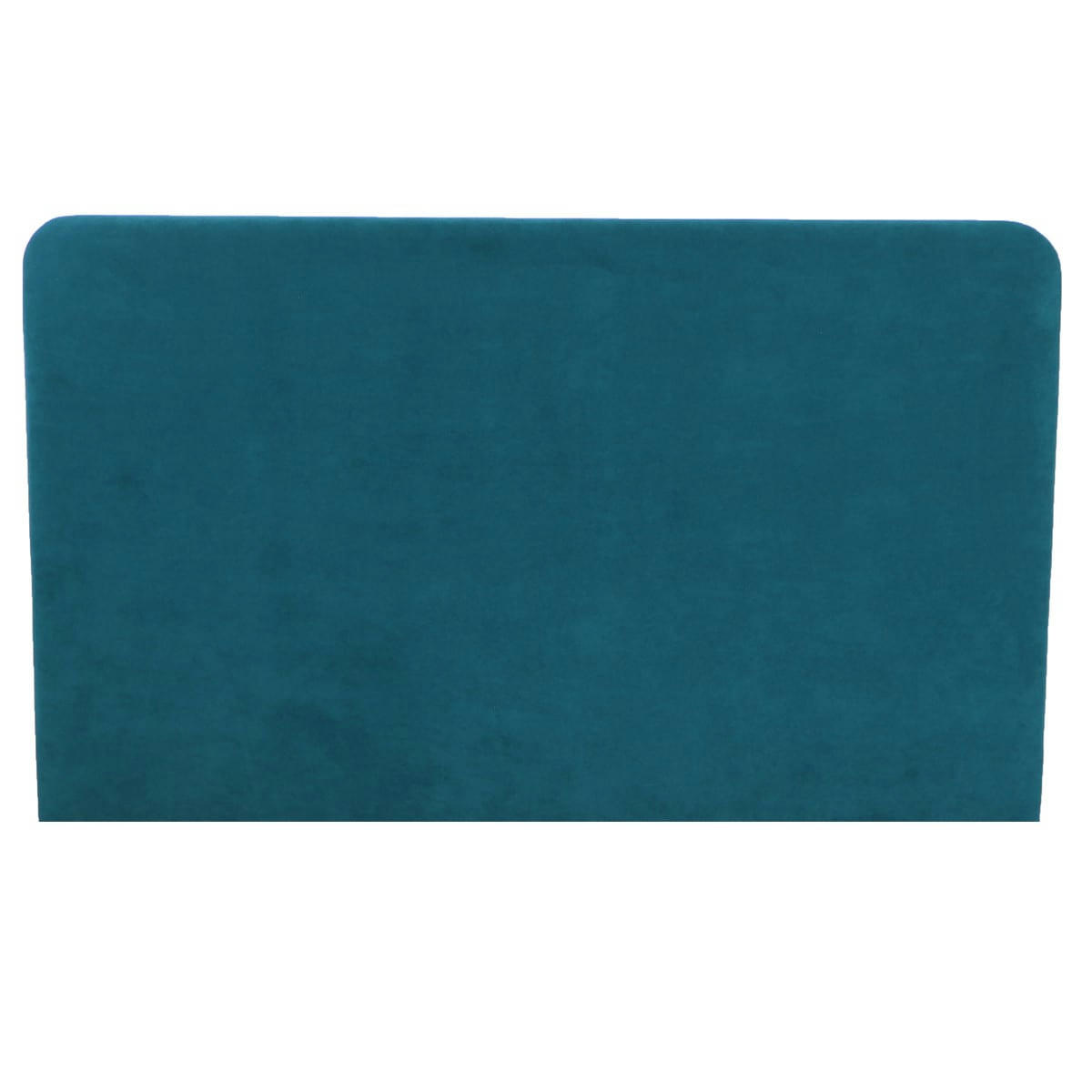 - Tête de lit en velours bleu canard 140 cm