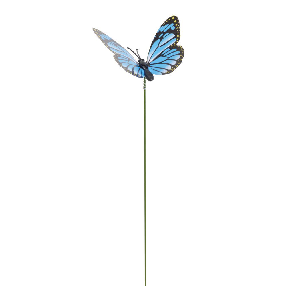 Décoration extérieure à planter H30cm en métal papillon coloré (3 modèles)