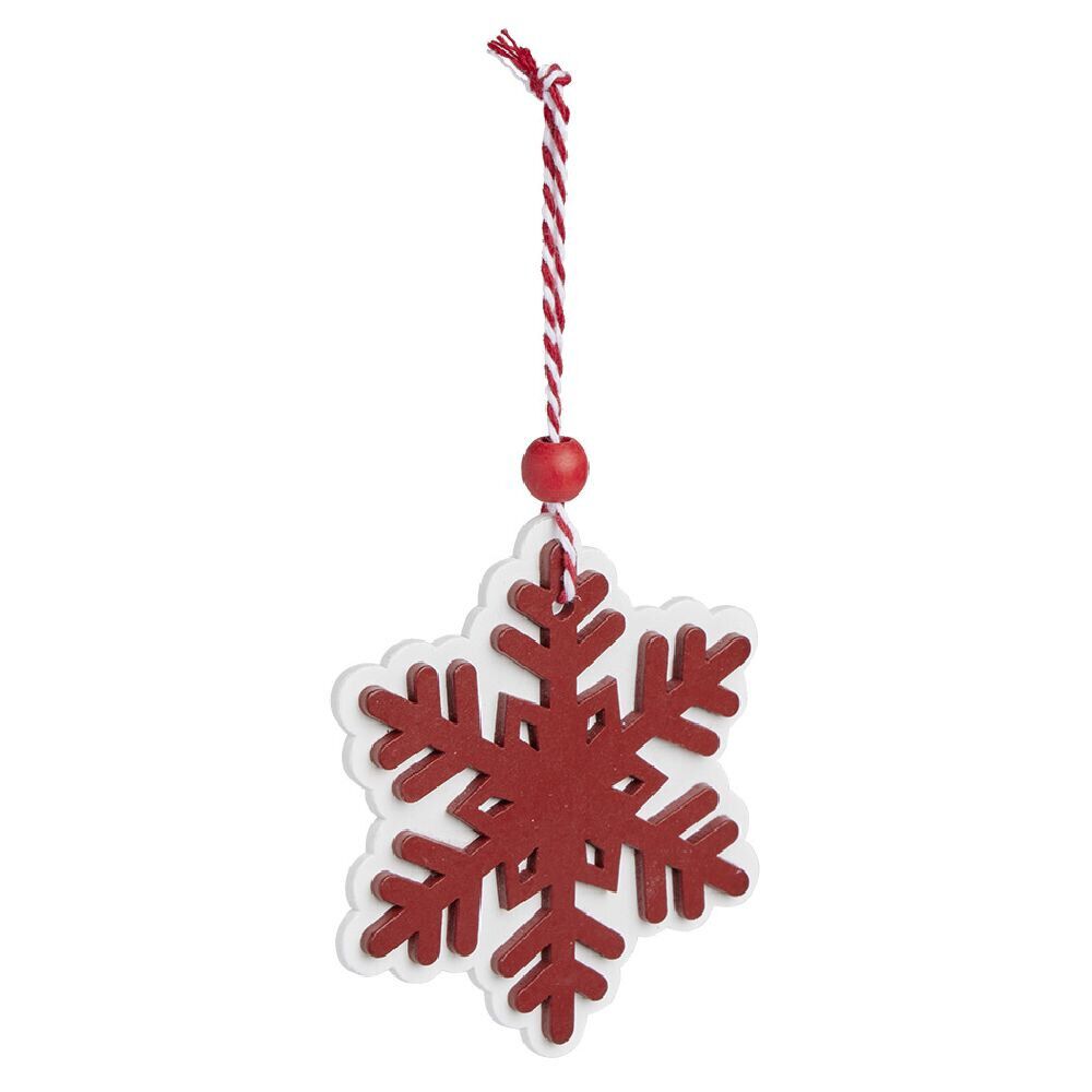 Suspension flocon en bois L14x8cm