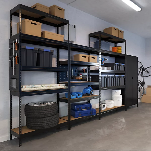 étagère de garage en acier thermo-laqué H.180 x L.97 x P.40 cm GoodHome Rand