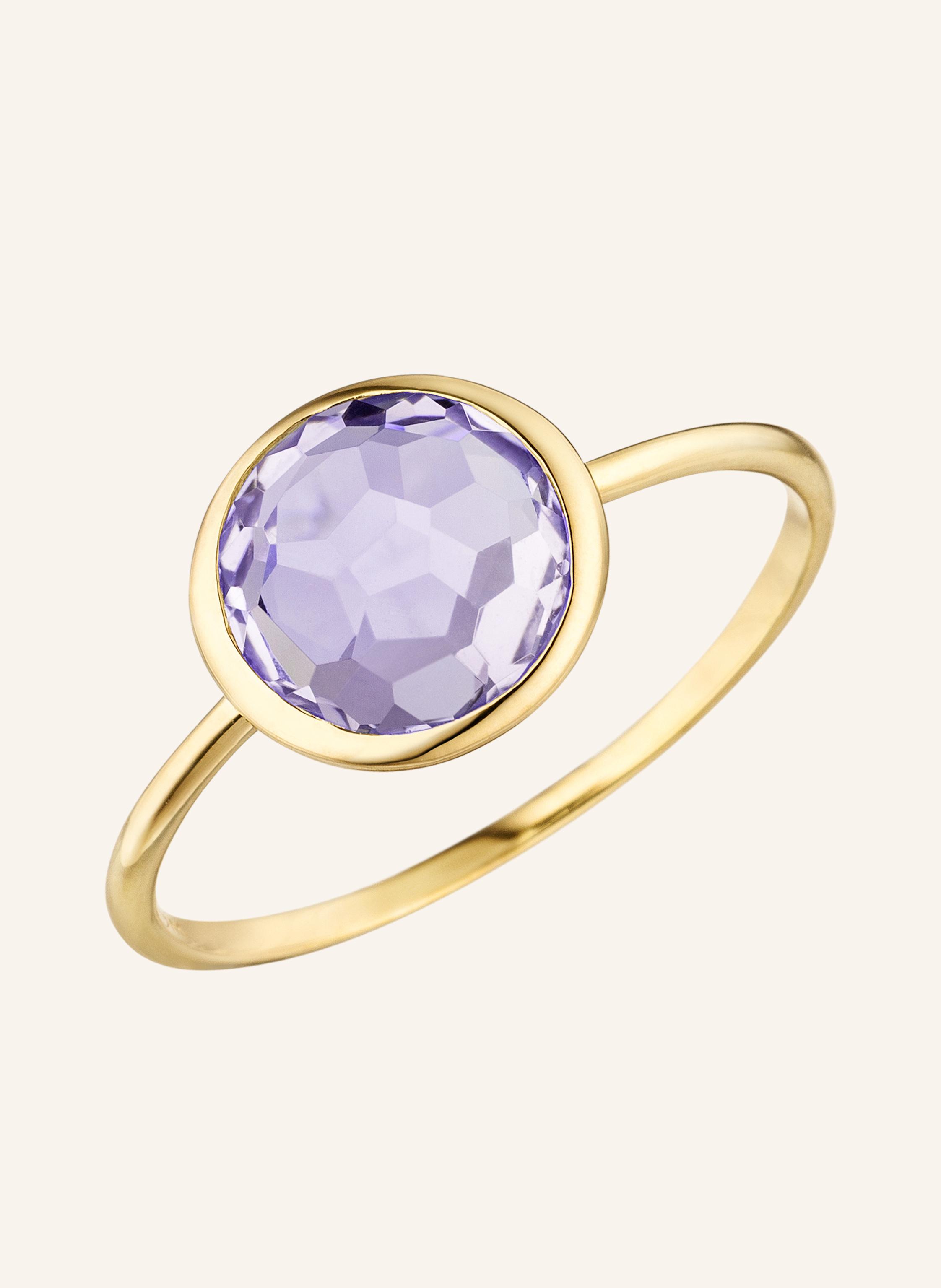 Leaf Ring AMETHYST aus 14 Karat Gelbgold