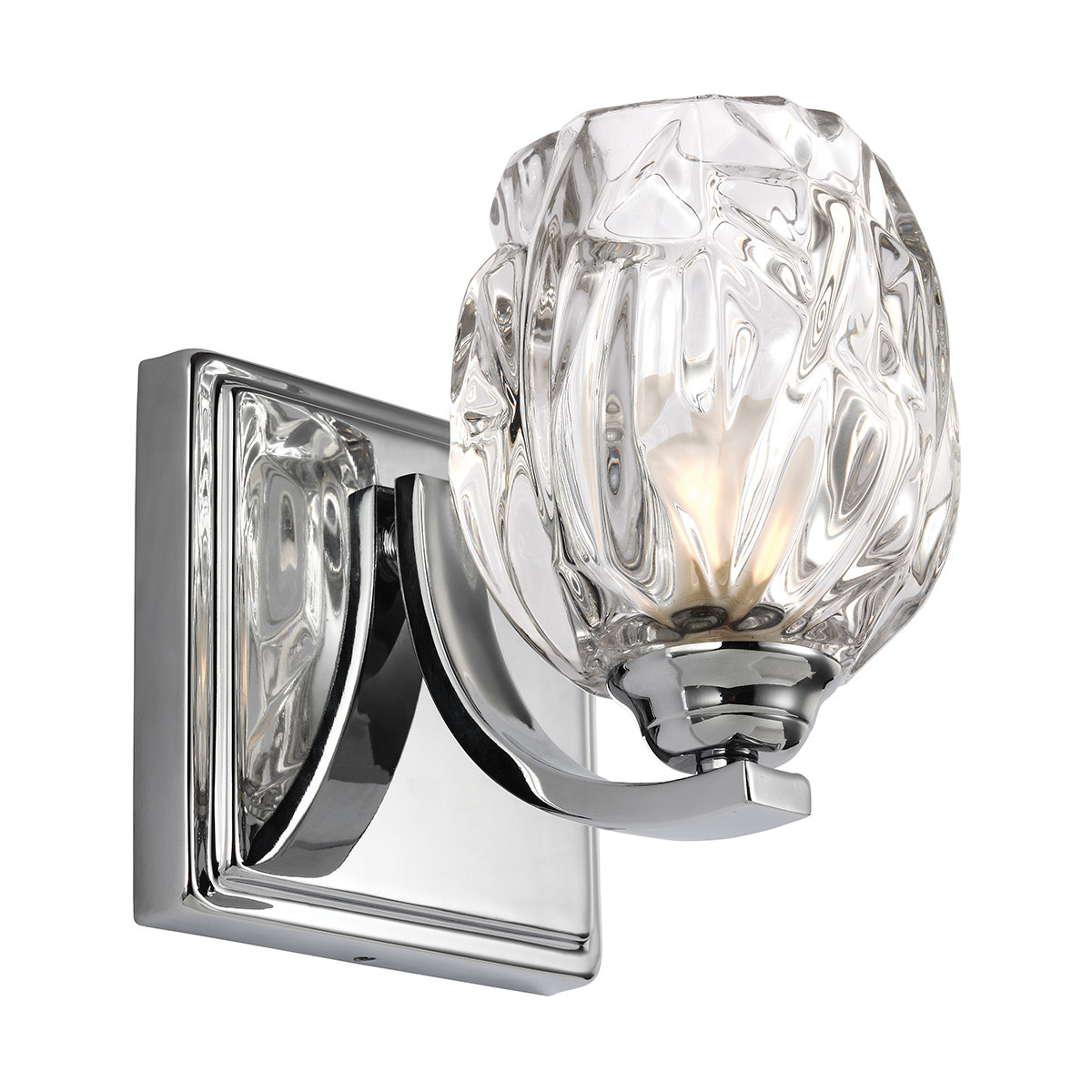 Kinkiet srebrny Kalli 1xG9x3W wym:15,5x12,7x16,5cm IP44 Feiss