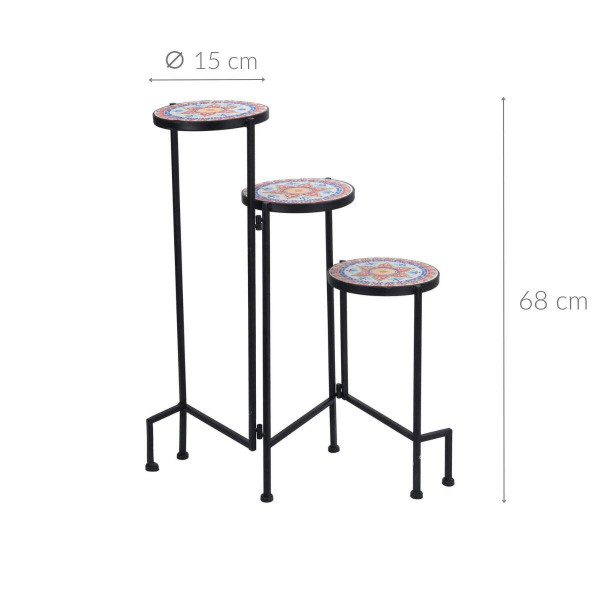 Kwietnik stojący MOZAIKA, 3 poziomy, 68 cm