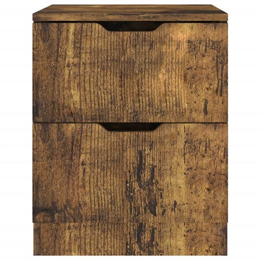 NNEVL Bedside Cabinet Smoked Oak 40x40x50 cm Chipboard