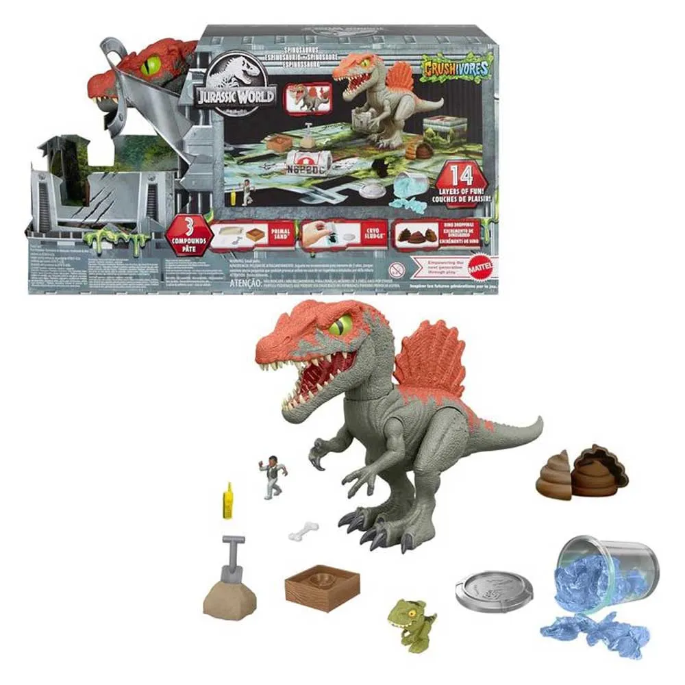 Jurassic World Crushivores Spinosaurus Cage Crasher figure