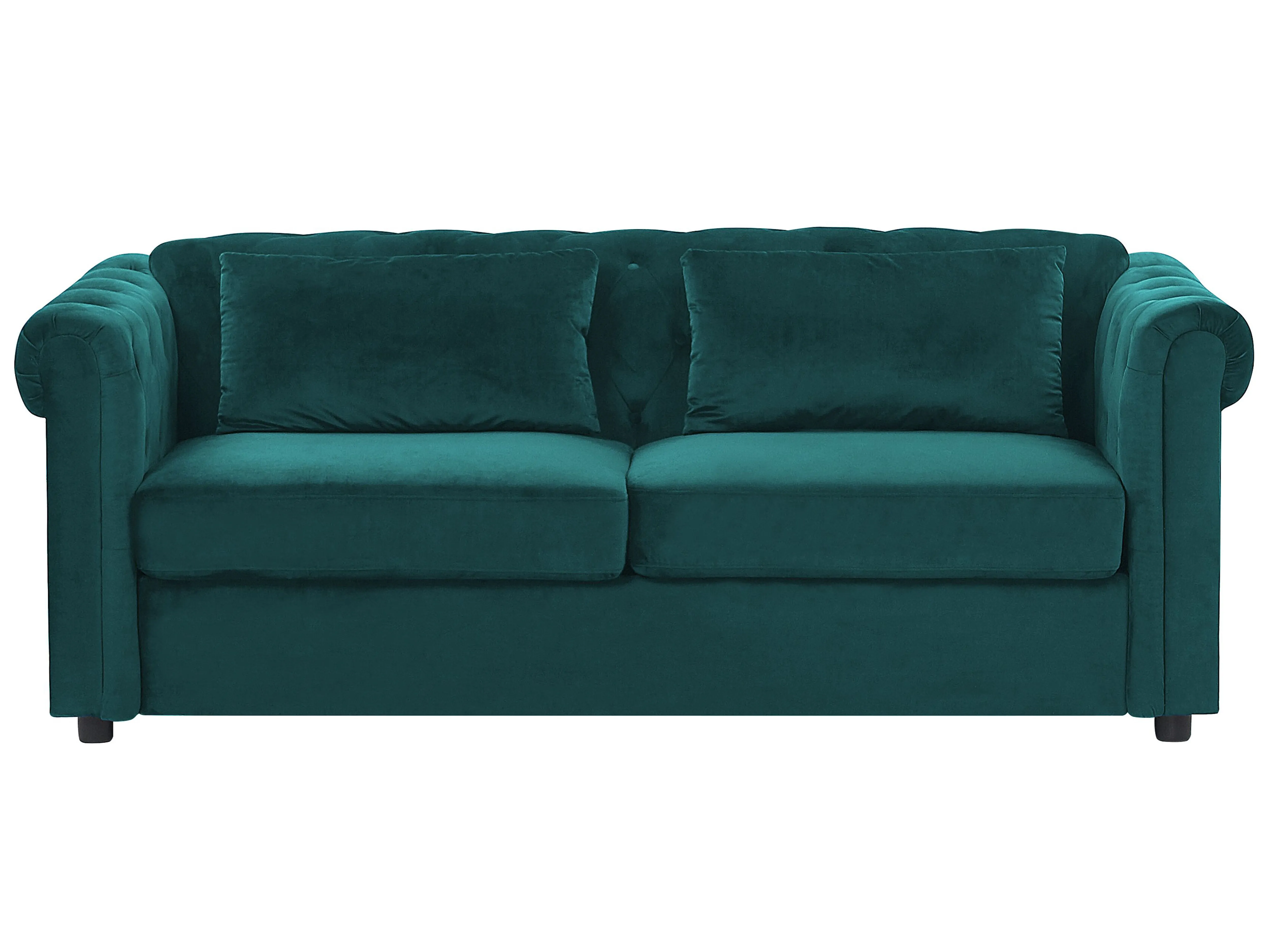 Sofa Bed 3 Seater CHESTERFIELD Velvet Emerald Green