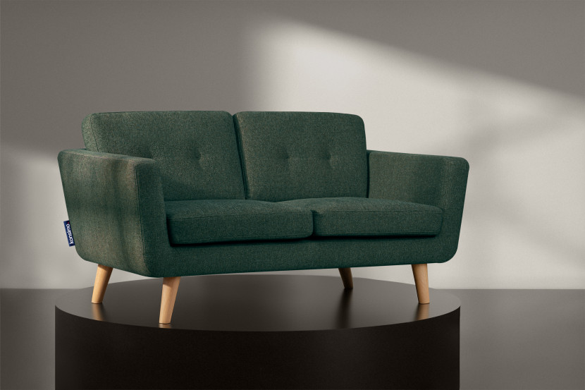 KONSIMO TAGIO II Sofa 2 osobowa w plecionce, morski