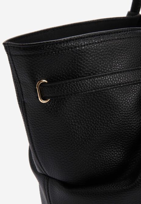 Womens Black Winged Tote Bag