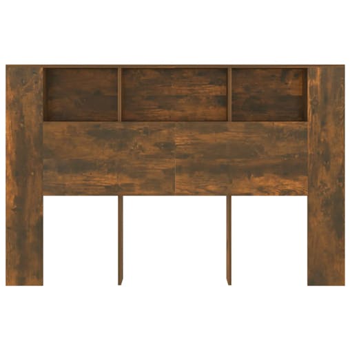 NNEVL Headboard Cabinet Smoked Oak 160x18.5x104.5 cm