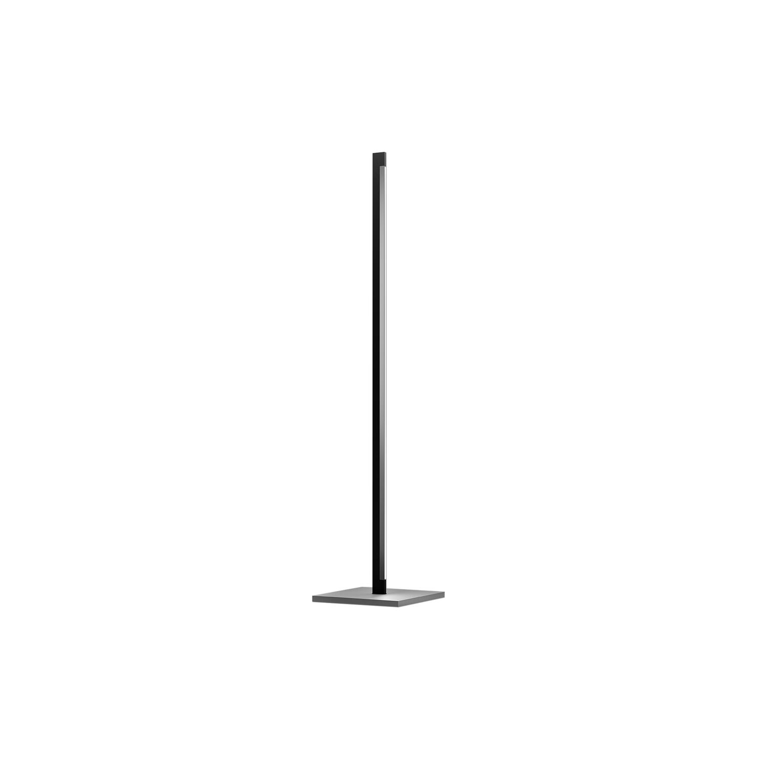 INLAY F1 LINEAR gulvlampe, matt black/satin silver