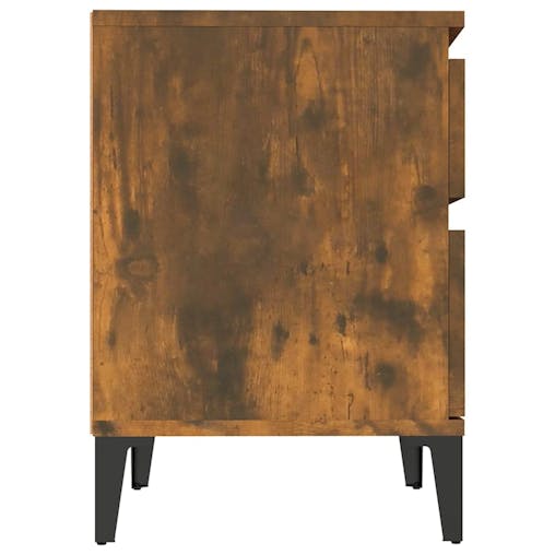 NNEVL Bedside Cabinets 2 pcs Smoked Oak 40x35x50 cm