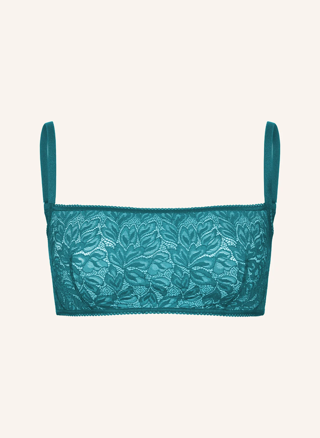 erlich textil Iconic Lace Bandeau Bralette bügellos aus Spitze - verstellbare Träger