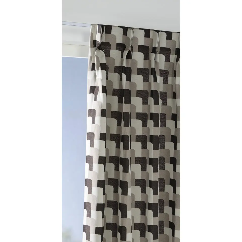 Gordijnstof Groove lichtdoorlatend - bruin