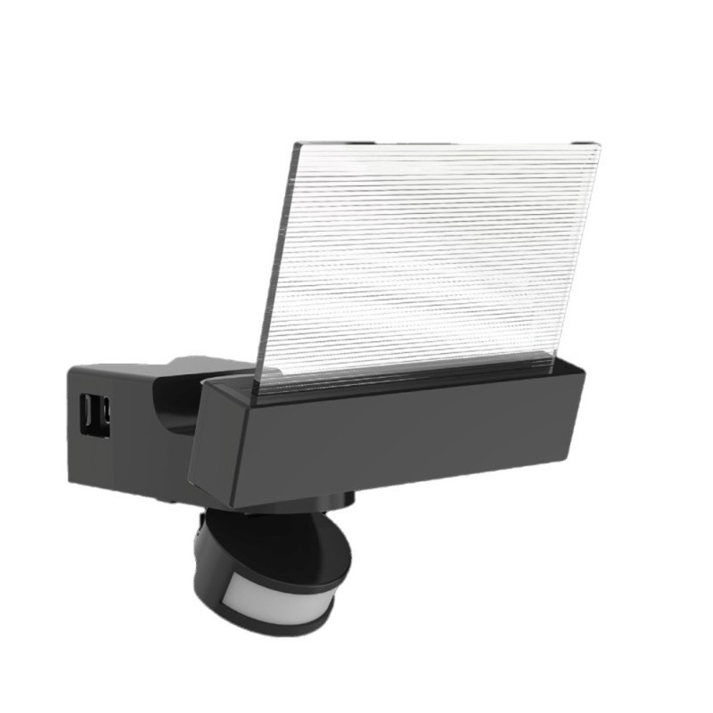 Projecteur extérieur LED avec détecteur de mouvement noir blanc froid 2400 lm 20 W XANLITE