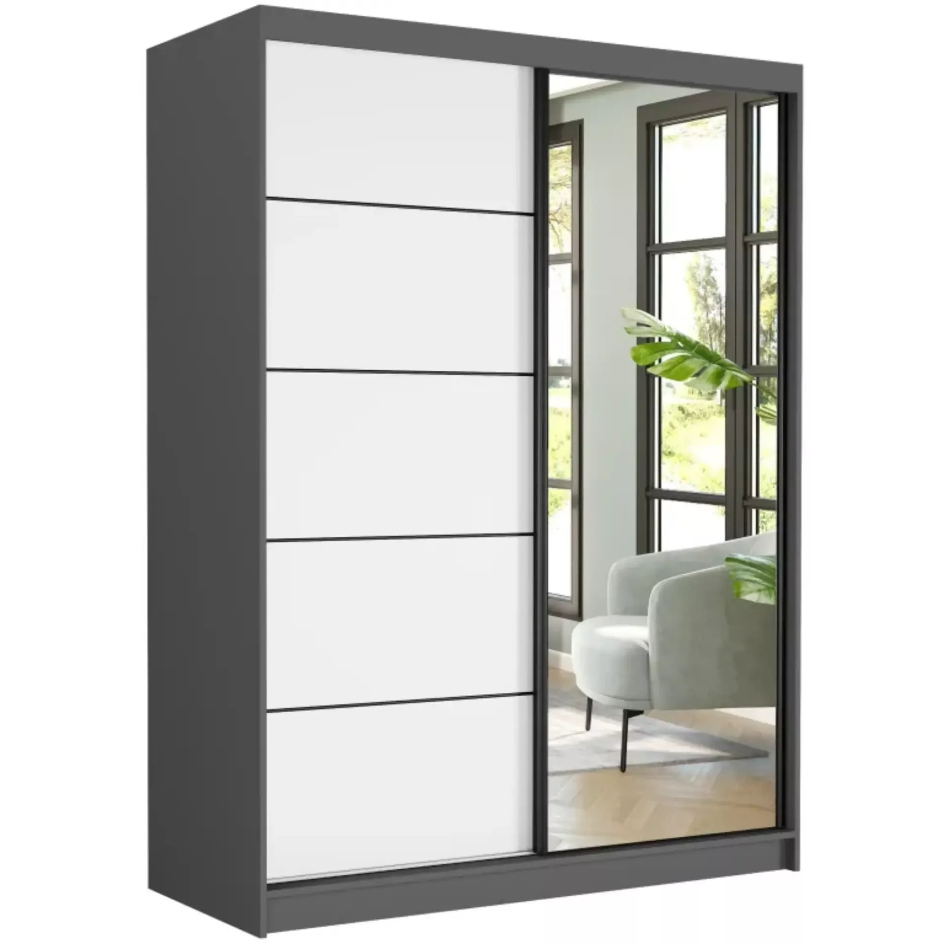 Szafa INES 150 1l gr/wh