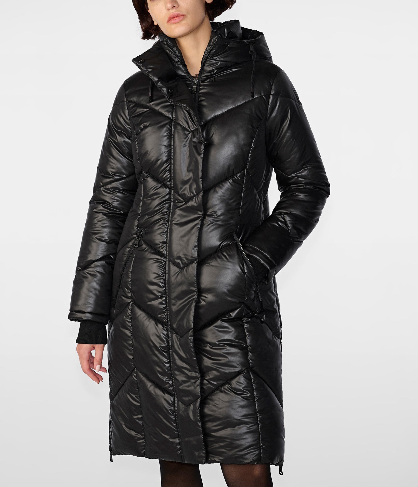 Chevron Quilted Puffer