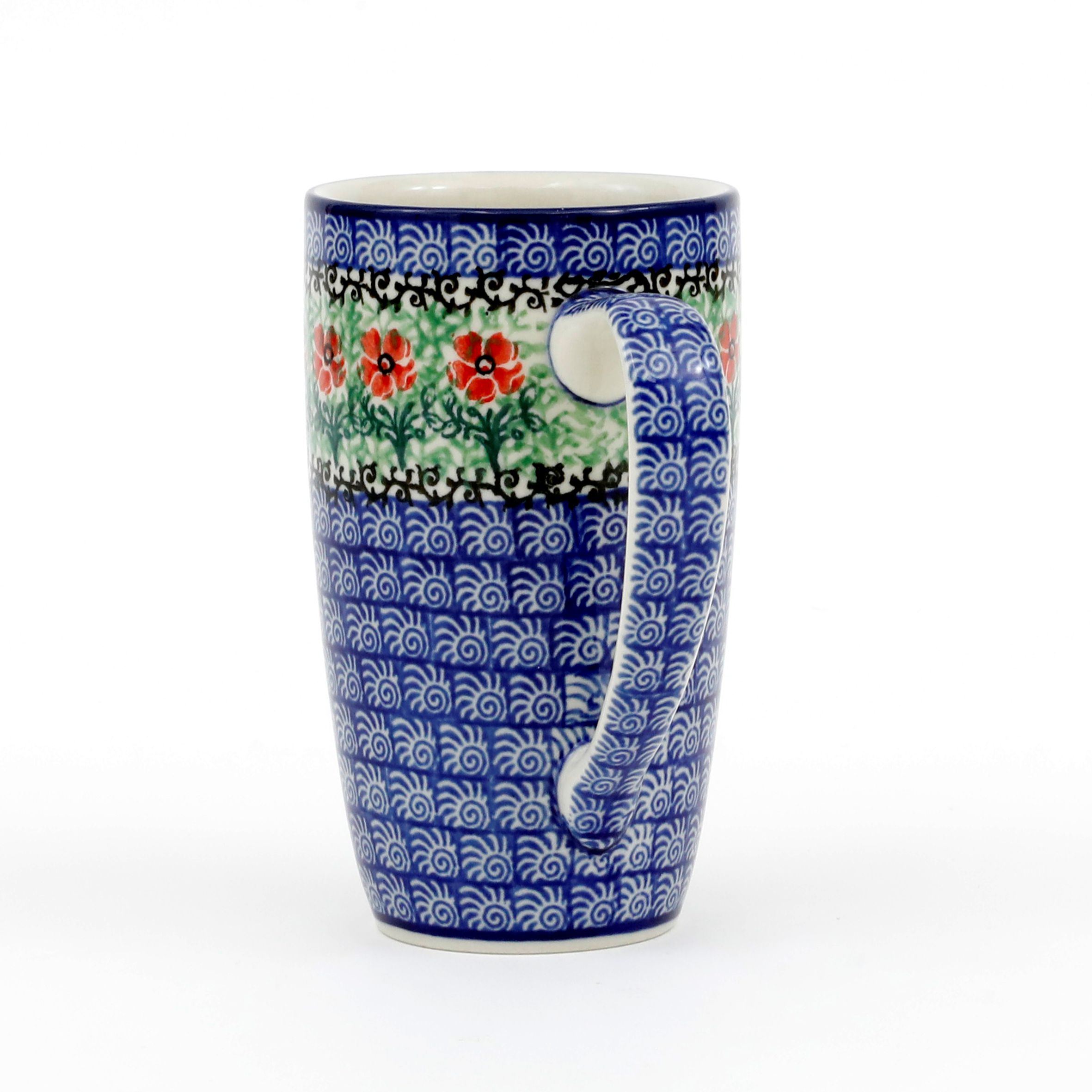 Kubek ceramiczny C52 0,4l  1916X Czerwone kwiatuszki