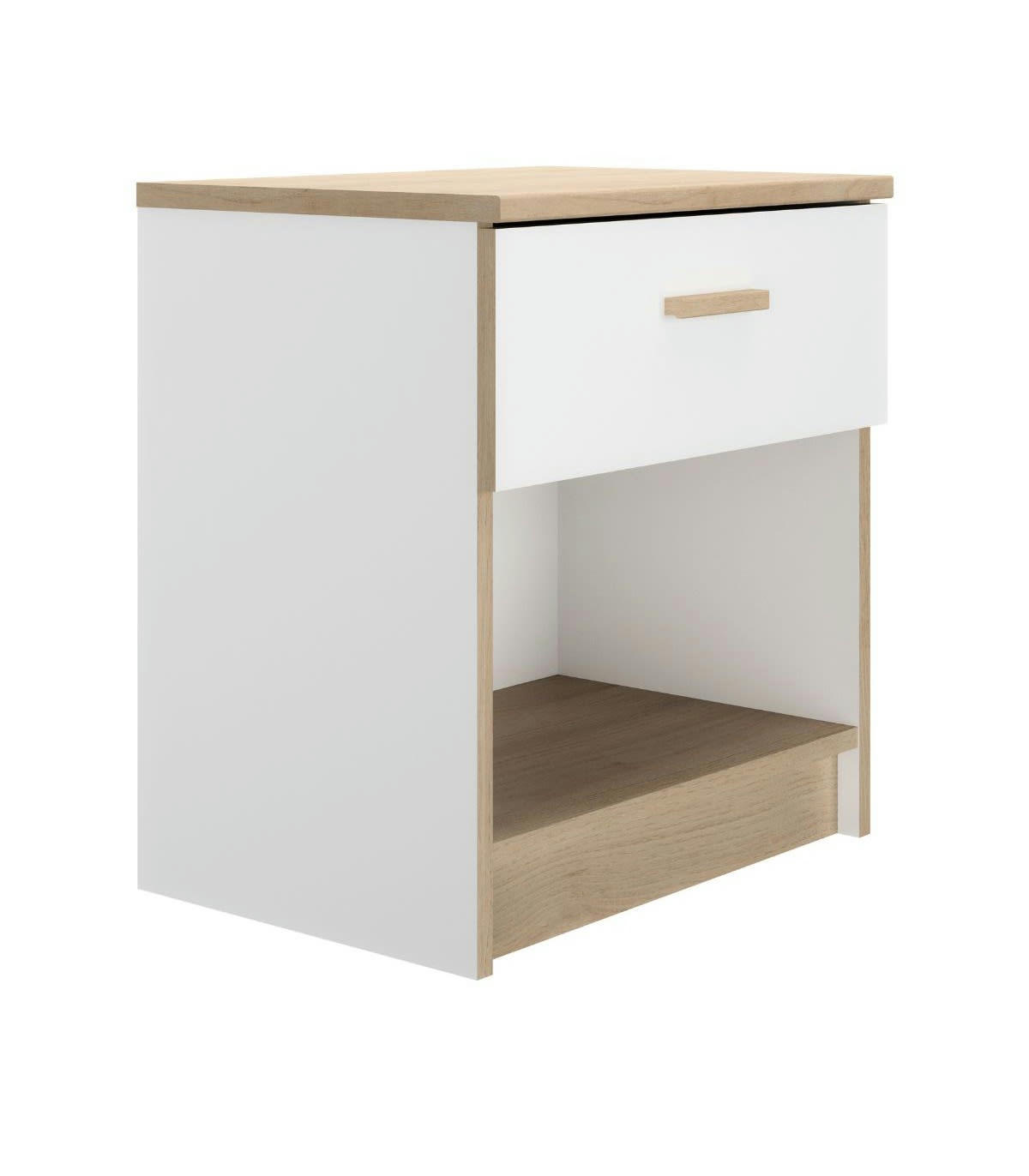 TULLE - Chevet 1 tiroir effet bois - L48 x H52 cm