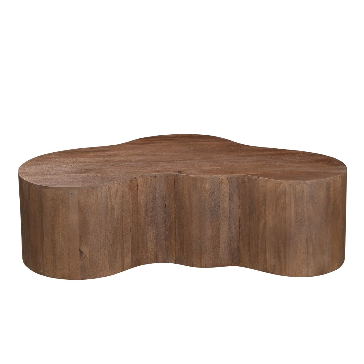 Giga Meubel Salontafel Moos - Organisch - Donkerbruin - 129cm