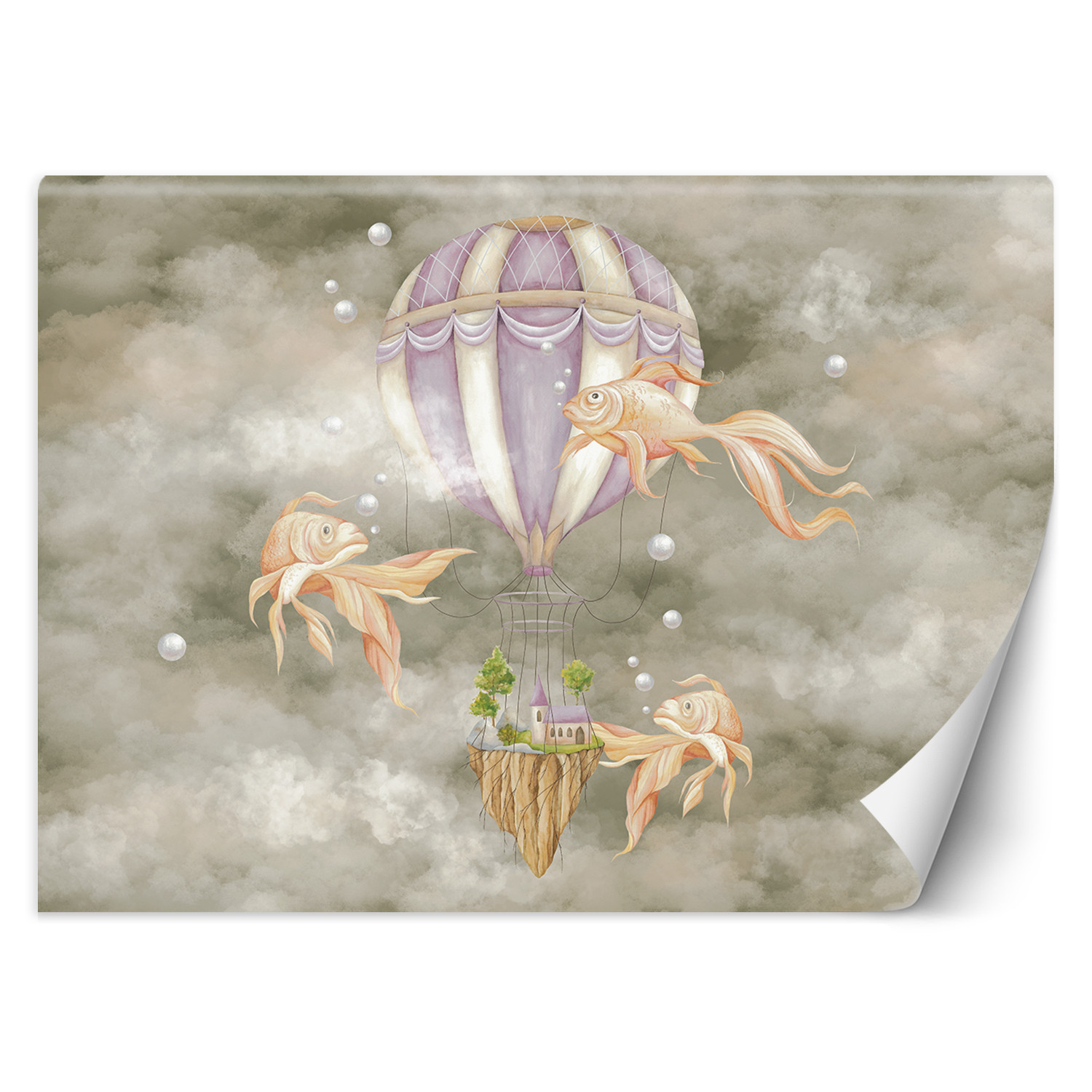 Feeby Fototapeta, dla dzieci Balon dom ryby 150x105