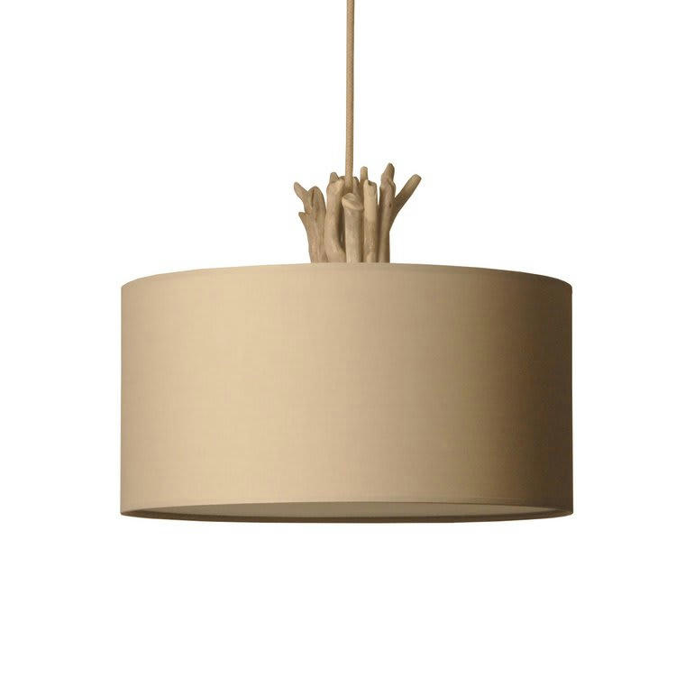 FAGOT - Suspension en bois recyclé taupe