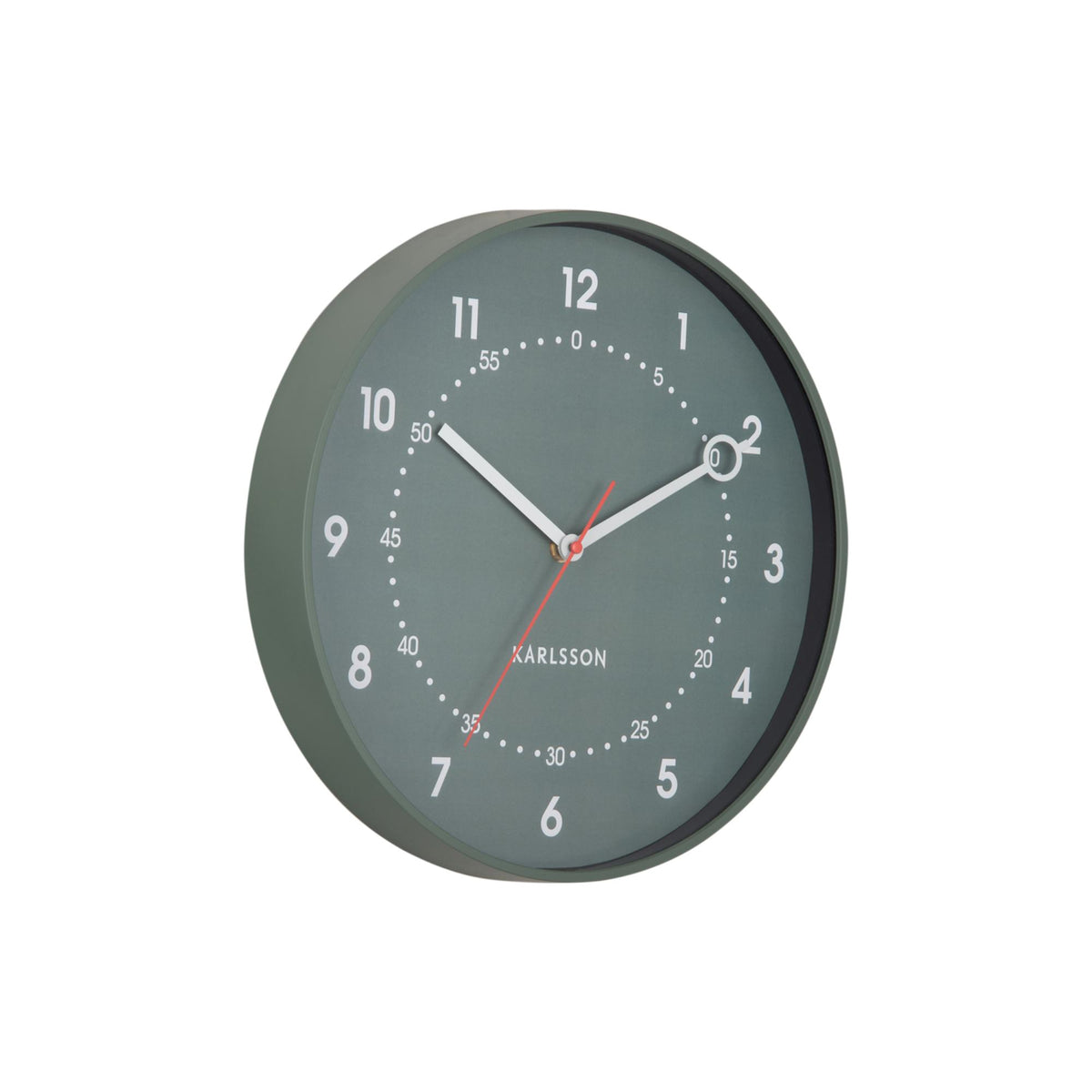 Karlsson wandklok Fresco - groen - Ø31.5cm