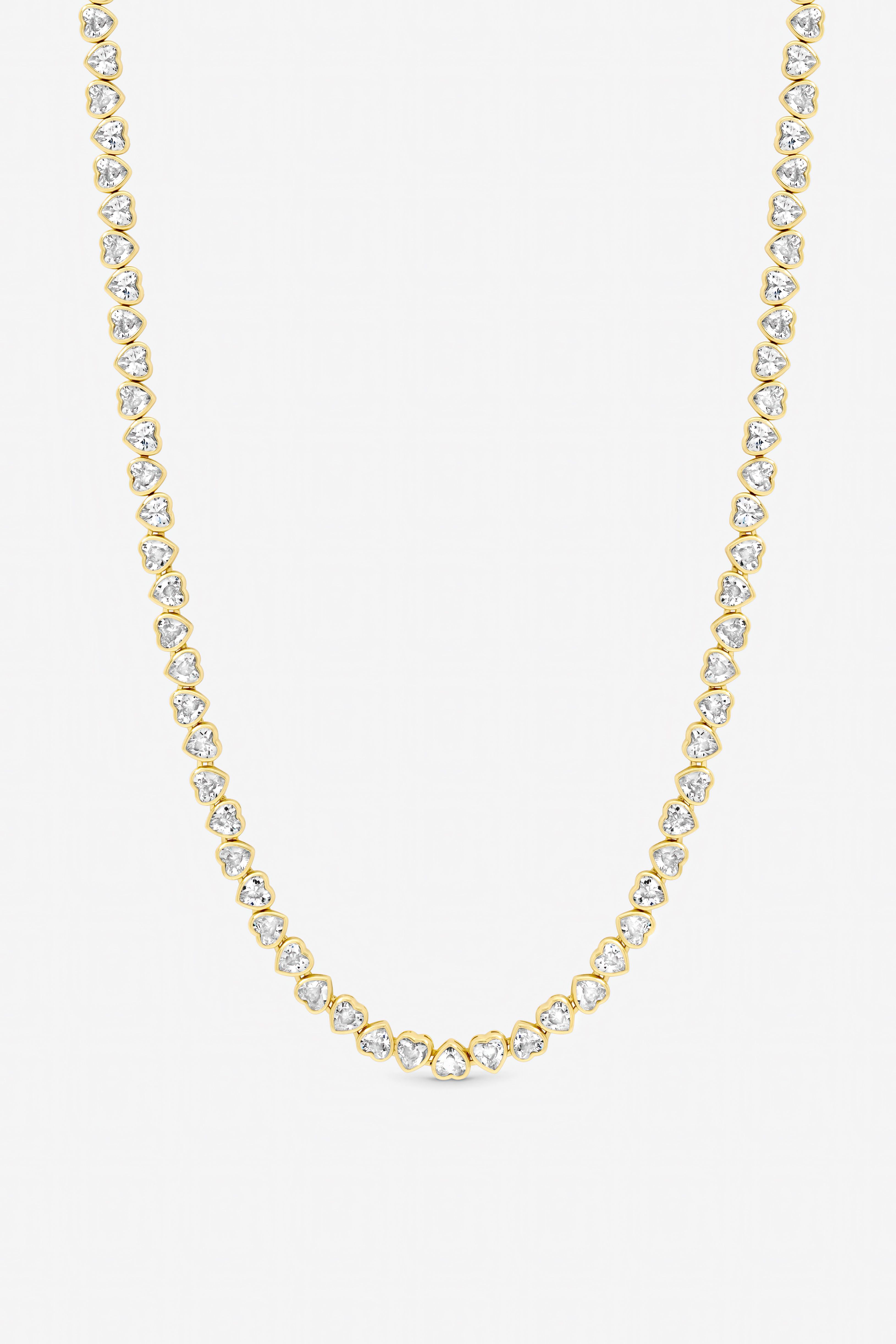 Jon Richard Gold Plated Cubic Zirconia Heart Allway Necklace