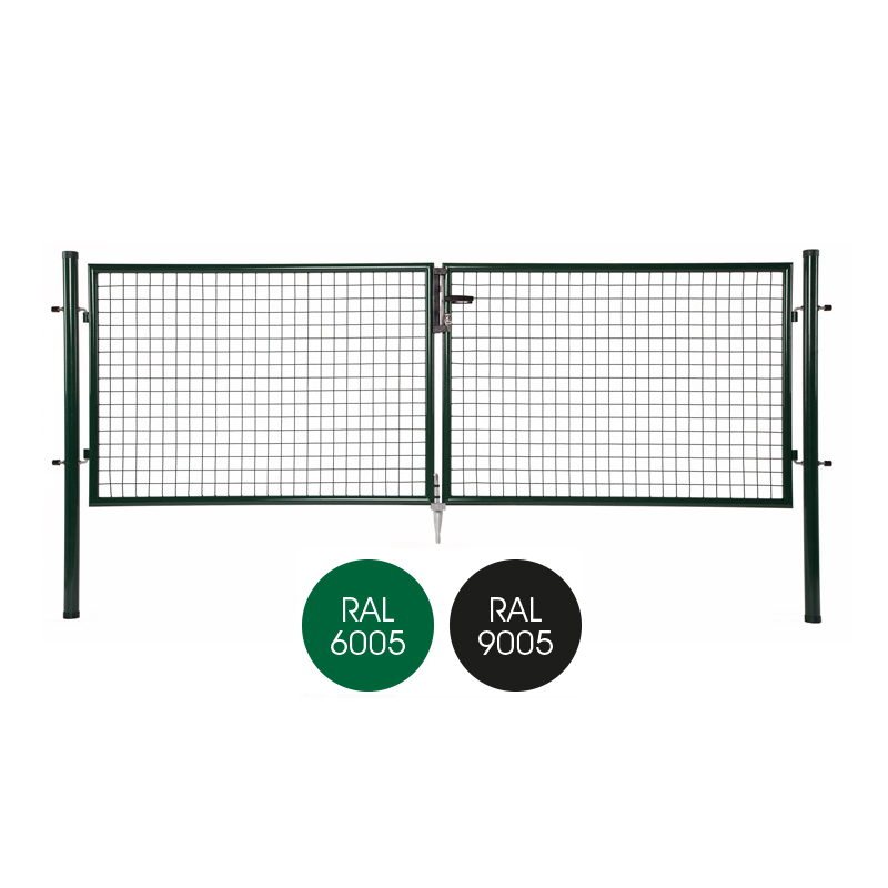 Portillon double noir 300 x 175 cm GIARDINO