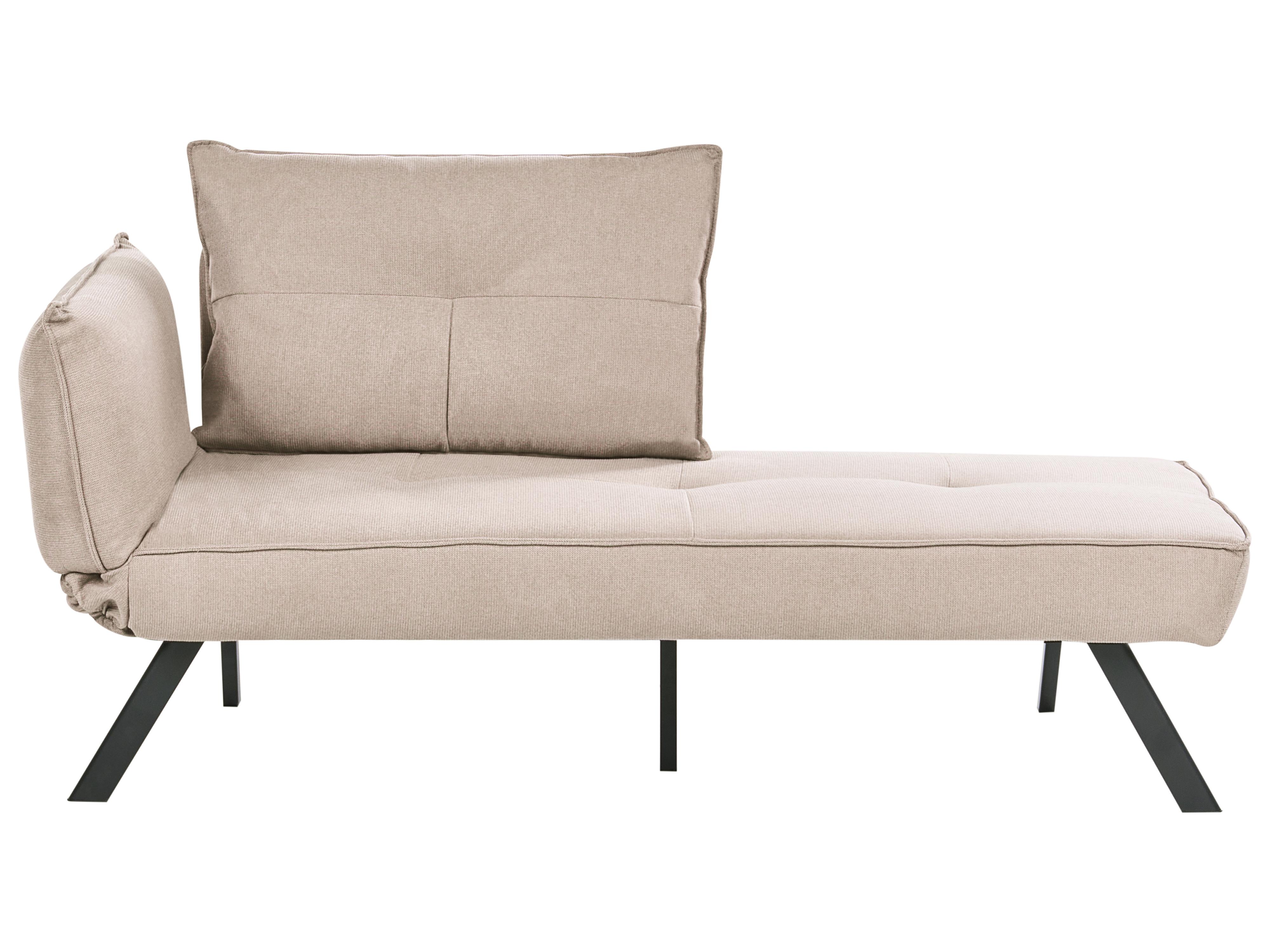 Left-Hand Chaise Longue ROCAMADOUR Fabric Taupe