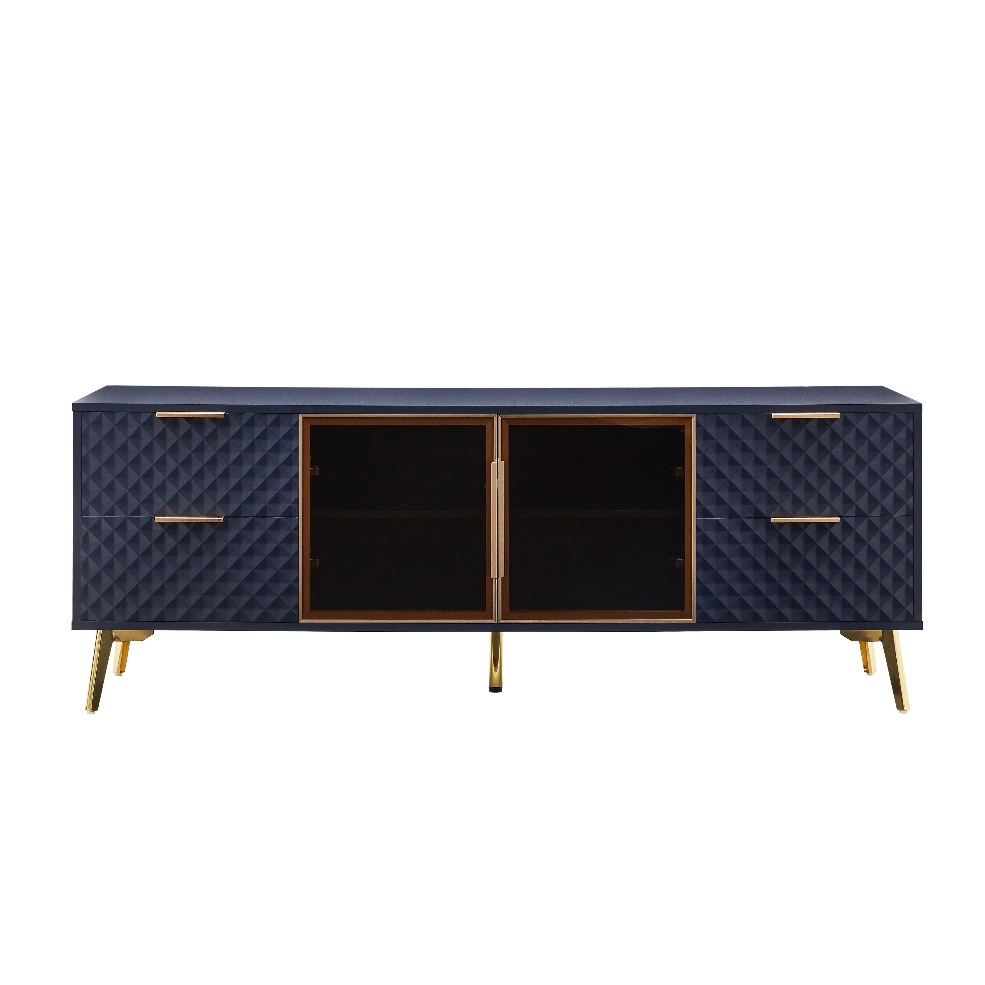 Deluxe Sculpted Modern Fashion Geometric Style TV Stand