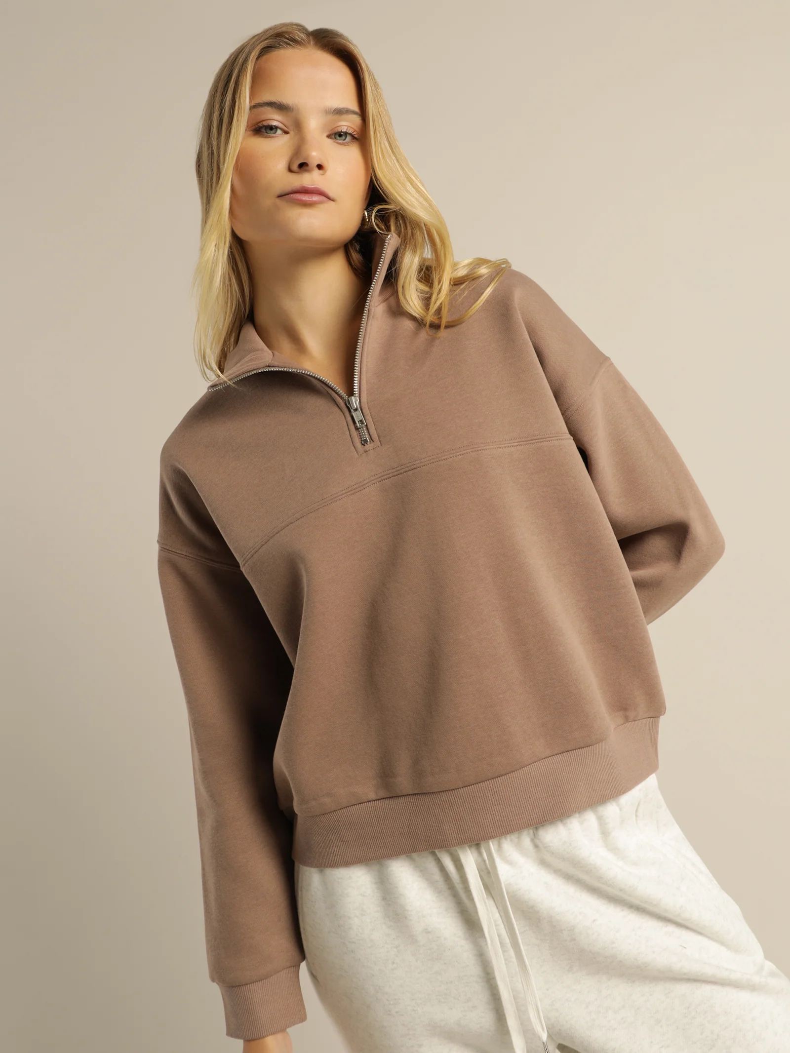Carter Zip Front Sweat