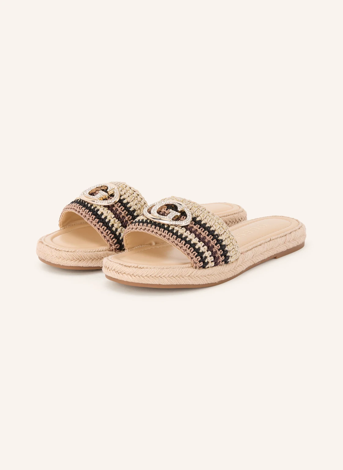 GUESS Pantoletten KAYLIS mit Schmucksteinen