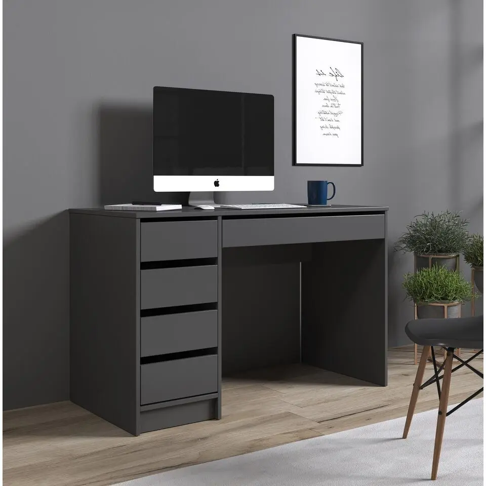 Meubella - Bureau Avio - Grijs - 120 cm